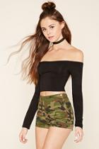 Forever21 High-rise Camo Shorts