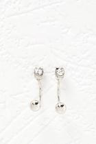 Forever21 Bauble-drop Studded Ear Jackets