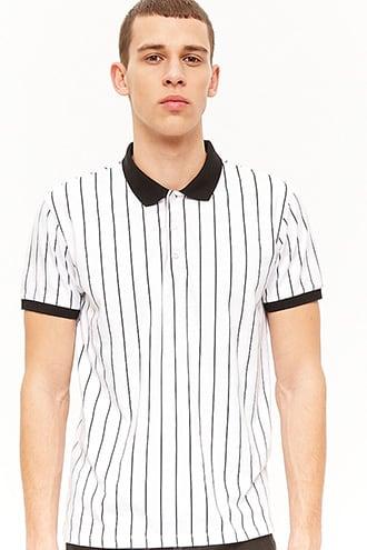 Forever21 Pinstriped Polo Shirt