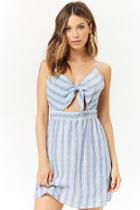 Forever21 Striped Tie-front Mini Dress