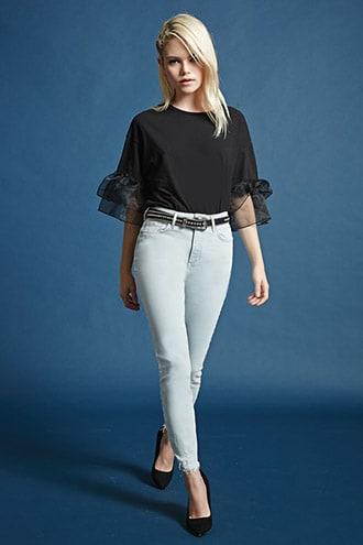 Forever21 Cropped High-rise Jeans