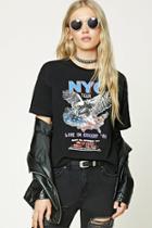 Forever21 Lace-up Back Tour Tee