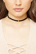 Forever21 Faux Leather Beaded Choker