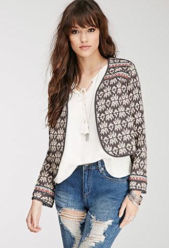 Forever21 Embroidered Southwestern Pattern Jacket