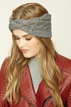 Forever21 Charcoal Twist-front Headwrap