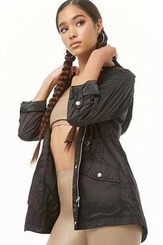 Forever21 Sheeny Utility Windbreaker