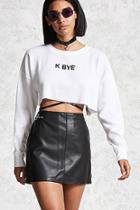 Forever21 K Bye Graphic Crop Top