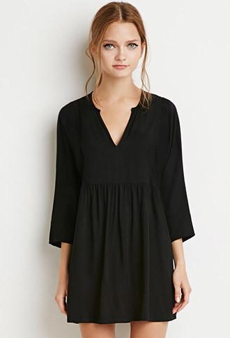 Forever21 Crochet-trimmed Smock Dress