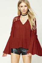 Forever21 Lace Self-tie Top