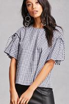 Forever21 Tie-shoulder Gingham Top