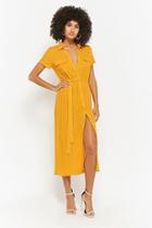 Forever21 Shadow-striped Button-front Dress