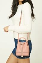 Forever21 Pink Faux Leather Mini Bucket Bag
