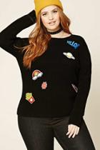 Forever21 Plus Size Hello Patch Sweater