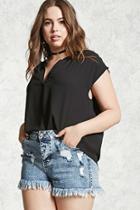 Forever21 Plus Size Split Neck Top