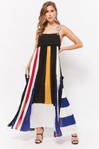 Forever21 Colorblocked Accordion Pleat Maxi Dress