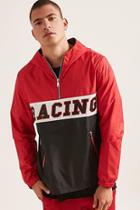 Forever21 Racing Graphic Anorak Jacket