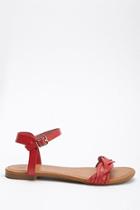 Forever21 Faux Leather Wavy-strap Sandals
