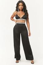 Forever21 Satin Rhinestone-embellished Pants