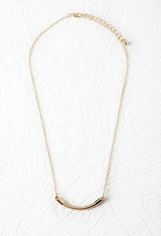 Forever21 Curved Bar Pendant Necklace