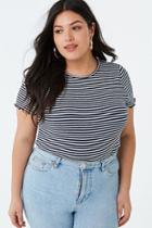 Forever21 Plus Size Striped Print Top