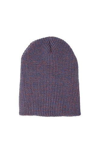 21 Men Blue & Orange Marled Knit Beanie