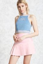 Forever21 Pleated Drop-waist Mini Skirt