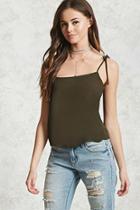 Forever21 Tie-strap Cropped Cami