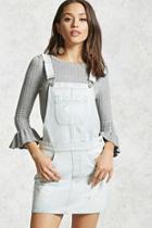 Forever21 Distressed Mini Overall Dress