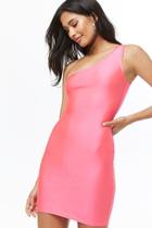 Forever21 Sheeny Neon One-shoulder Bodycon Dress