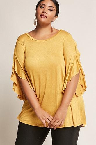 Forever21 Plus Size Ruffle Swing Top