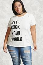 Forever21 Plus Size Rock Your World Tee