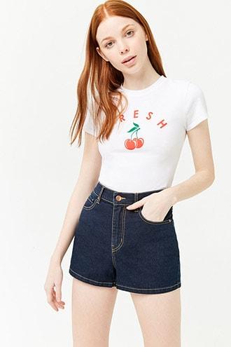 Forever21 Denim Mid-rise Shorts