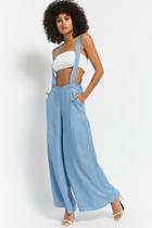 Forever21 Cross-back Chambray Jumpsuit