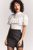 Forever21 Textured Woven Mini Skirt