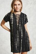 Forever21 Stripe Bleach Wash Shift Dress
