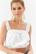 Forever21 Eyelet Flounce Crop Top