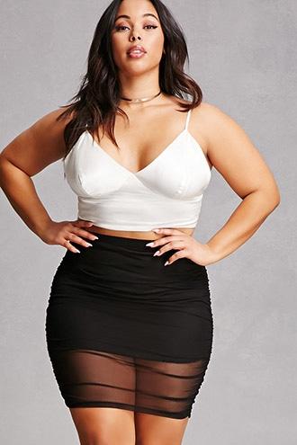 Forever21 Plus Size Ruched Skirt