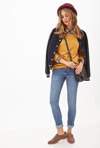 Forever21 Faded Mid-rise Skinny Jeans
