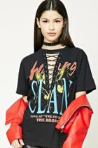 Forever21 Wu-tang Graphic Lace-up Tee