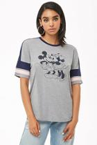 Forever21 Mickey & Minnie Mouse Graphic Varsity Tee