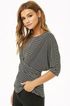 Forever21 Striped Cross-front Top