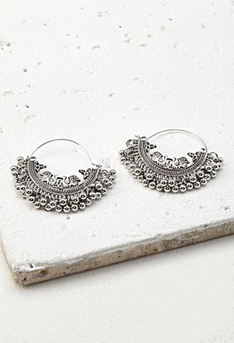 Forever21 Filigree Beaded Hoops