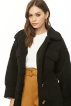 Forever21 Faux Shearling Button-front Coat