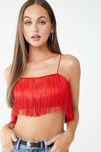 Forever21 Fringe Trim Crop Top