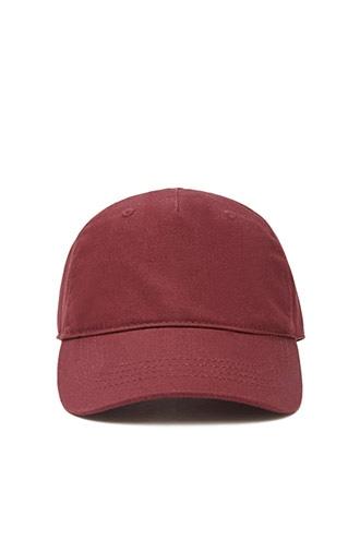 Forever21 Women's  Burgundy Canvas Baseball Cap