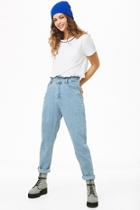 Forever21 Ruffle-trim Mom Jeans