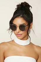 Forever21 Gold & Olive Cat Eye Sunglasses