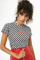 Forever21 Checkered Naughty Graphic Tee