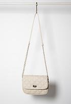 Forever21 Quilted Faux Leather Crossbody (taupe)