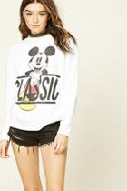 Forever21 Women's  Mickey Mouse Graphic Sweatshirt